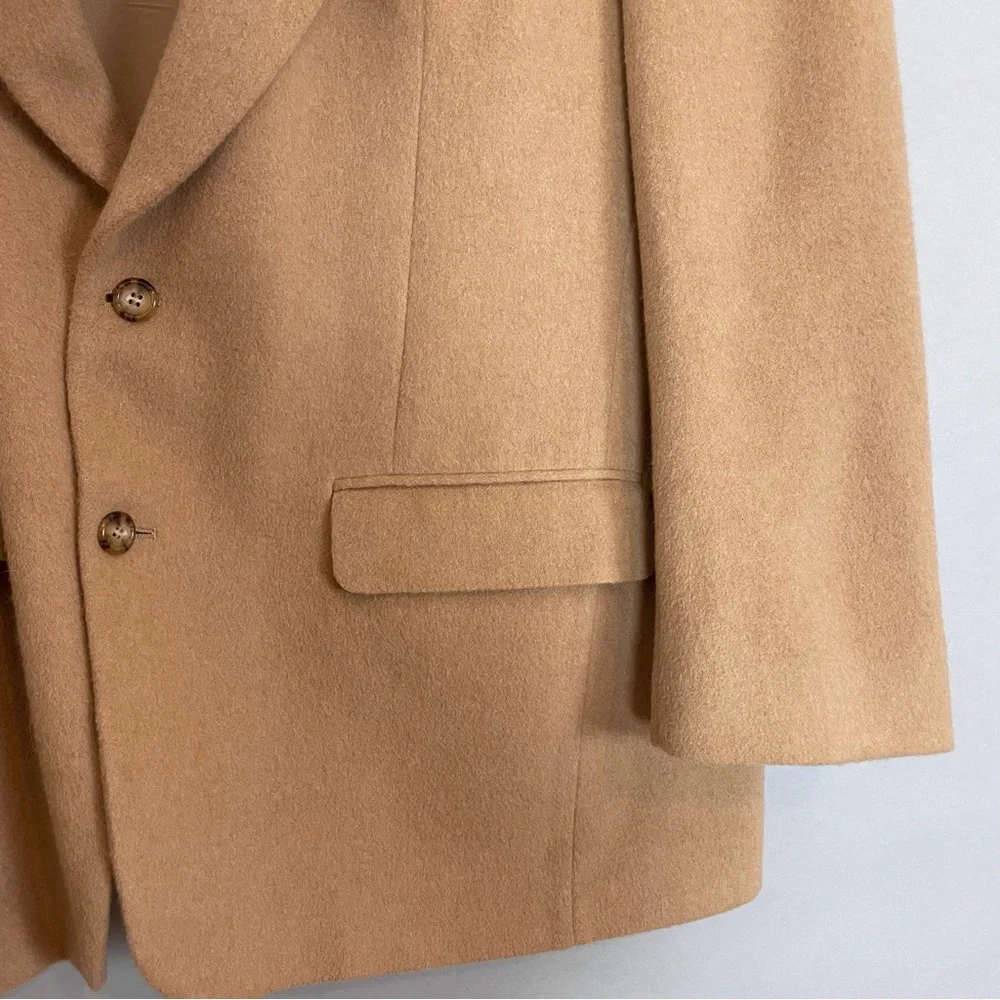 Vintage Camel Hair Blazer Men's Retro Suit Jacket Academic Professor Work Office